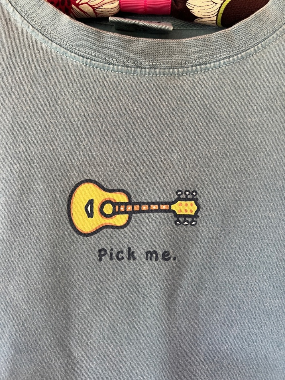 Pick Me Guitar Life Is Good Long sleeve TShirt Shirt Womens Medium
